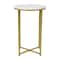 Flash Furniture Hampstead Collection Coffee and End Table Set - White Marbled Laminate Top & Brushed Gold Crisscross Frame, 3 Piece Table Set NAN-CEK-1787-MRBL-GG - alternate 7